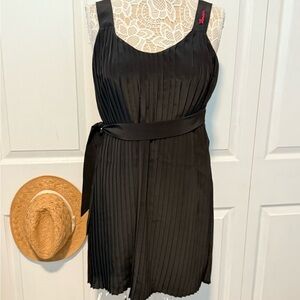 Fiorucci Black Pleated Mini Dress EU42/M-L
